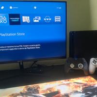 Ps4 slim con 2 controller