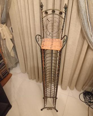 porta CD in ferro battuto ,stile poltrona 