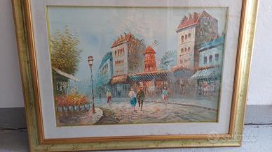 Quadro dipinto Parigi 93×73 cm