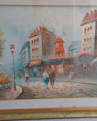 Quadro dipinto Parigi 93×73 cm