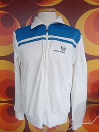 Giacca Sergio Tacchini vintage bianco blu zip anni