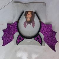 Cerchietto con ali da pipistrello viola