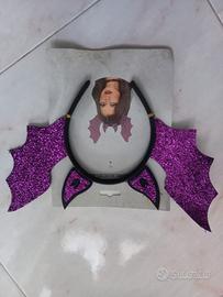 Cerchietto con ali da pipistrello viola