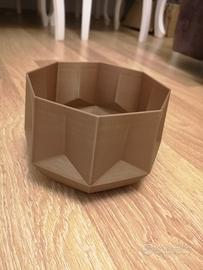 Portavaso geometrico 160mm con base di supporto