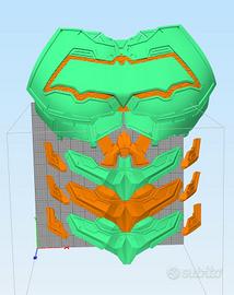Red hood Samurai Chest Armor cosplay 1:1
