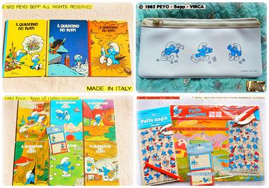 🍄 PUFFI Vintage 1980 QUADERNI Trasferelli Astucci