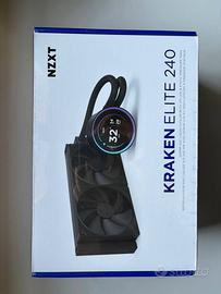 NZXT Kraken Elite 240 AIO 240mm LCD nero, nuovo