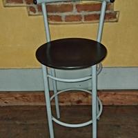 Sgabello metallo seduta in legno H77 D41 Euro 40 O