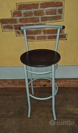 Sgabello metallo seduta in legno H77 D41 Euro 40 O