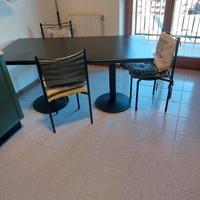Tavolo 160x80  e   numero 4 sedie in ferro