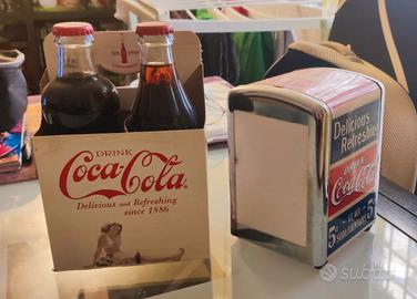 Coca Cola - Bottiglie Vintage + Porta tovaglioli 
