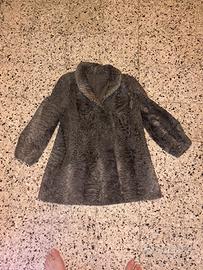 Pelliccia Persiano Grigio Astrakhan Vintage M/L