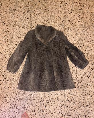 Pelliccia Persiano Grigio Astrakhan Vintage M/L