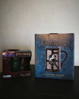 set boccale ceramica  e tazza lord of the rings