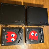 Coppia Giradischi Pioner Plx 500 + Flight Case