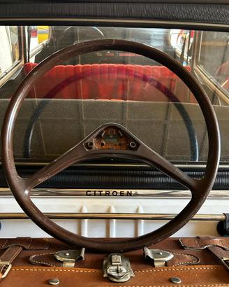 Volante Quillery Citroen 2cv anni '60 MARRONE