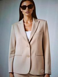 Giacca beige fresco lana tg. 46