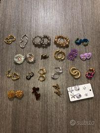 Lotto 20 paia orecchìni misto acciaio