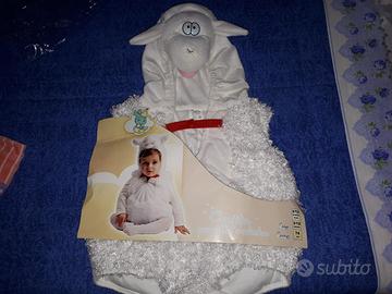 Vestito da pecorella x carnevale 0-12 mesi
