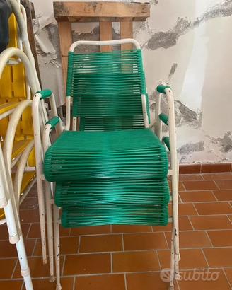 Sedie anni 70 da giardino Vintage