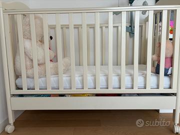 Culla Azzurra Design e materasso come nuovo