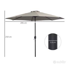 Ombrellone da Giardino Φ2.95m con Manovella