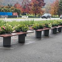 3 Panchine Legno e Ferro per Dehor smontabili