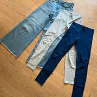 leggings e jeans 4 pezzi taglia 14 anni