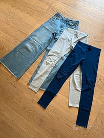 leggings e jeans 4 pezzi taglia 14 anni
