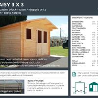 Casette in legno 3x3 spessore 28mm blockhouse