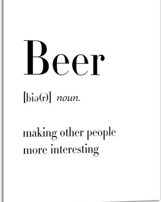 Quadro-Beer Stampa su Tela Divertente per Pub