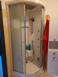 Cabina doccia idromassaggio angolare semicircolare