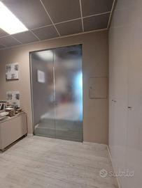 Porte vetro satinato scorrevoli cm. 79,5 h. 260