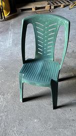 20 Sedie per esterno in plastica, prezzo cad