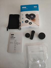Set di lenti per smartphone, 3 in 1