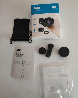 Set di lenti per smartphone, 3 in 1