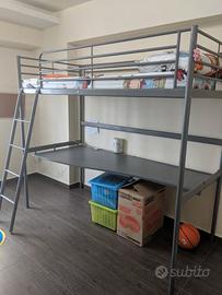Letto a Soppalco IKEA SVARTA 90x200 smontato
