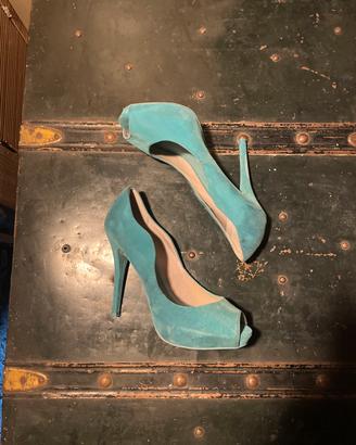 Scarpe verdi col tacco