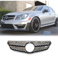 GRIGLIA MERCEDES W204 11-14 NERO CROMATO LOOK AMG 