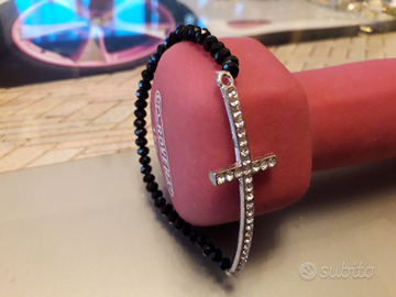 Bracciale perline croce