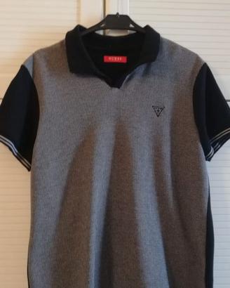 Polo Guess originale grigia/nera
