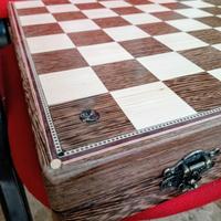 Scacchiera artigianale Wenge - Abete