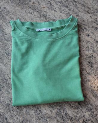 Maglietta verde pistacchio donna Zara