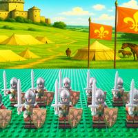 10 Minifigure Cavalieri Medievali compatibili LEGO