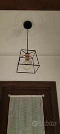Lampadario a sospensione metallo nero