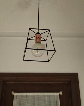 Lampadario a sospensione metallo nero