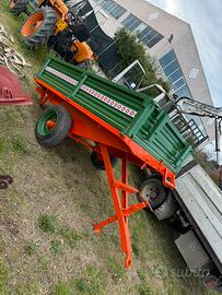 Rimorchio ribaltabile a mano 15 quintali