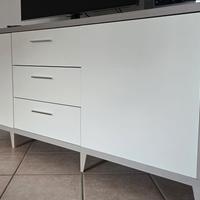 Mobile Soggiorno Olmo naturale - bianco lucido