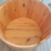 catino per pediluvio in legno ginepro 