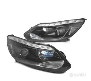 FARI FORD FOCUS MK3 11-14 LUCE DIURNA A LED NERI